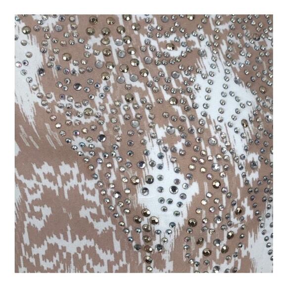 Reba On The Horizon Rhinestone Western Blouse Hi-Low Ruched Sleeves M NWT - Picture 10 of 16